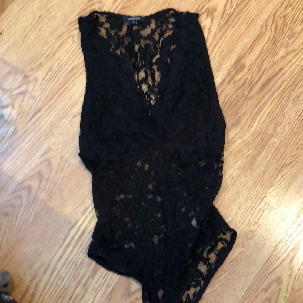 Black lace bodysuit